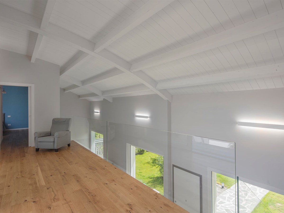Villa in legno realizzata a Carugate realizzata da Marlegno